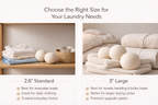 BABL LIFE Wool Dryer Balls 6 Pack XL, 3 Inch, 100% New Zealand Wool, Reusable Natural Fabric Softener for Towels and Bedding