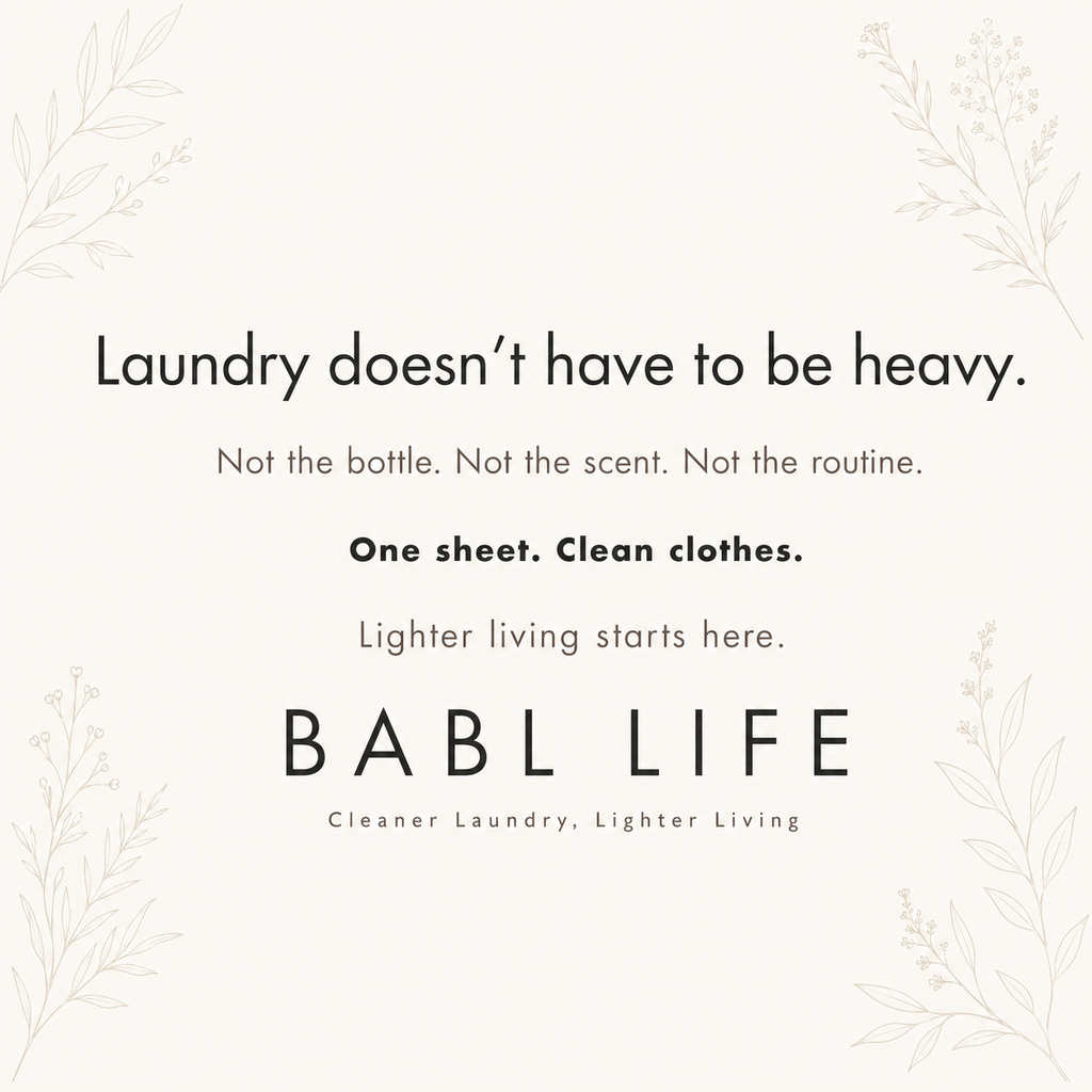 BABL LIFE Laundry Detergent Sheets (50 Count, Fragrance Free)