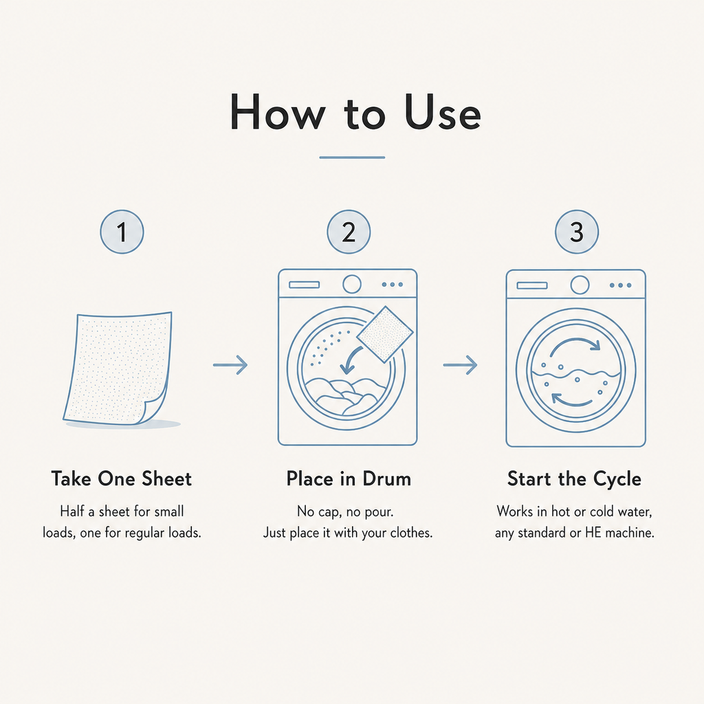 BABL LIFE Laundry Detergent Sheets (30 Count, Fresh Linen)